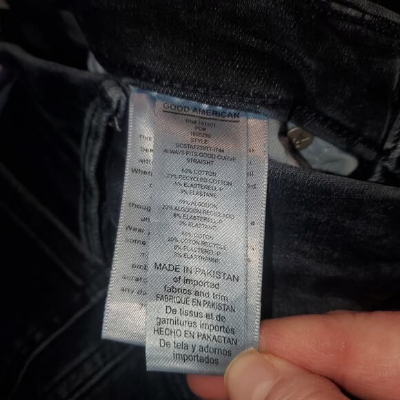 Good American Womens 00-4 (26x27) Good Curve Straight Super High Rise Jeans - Picture 8 of 11